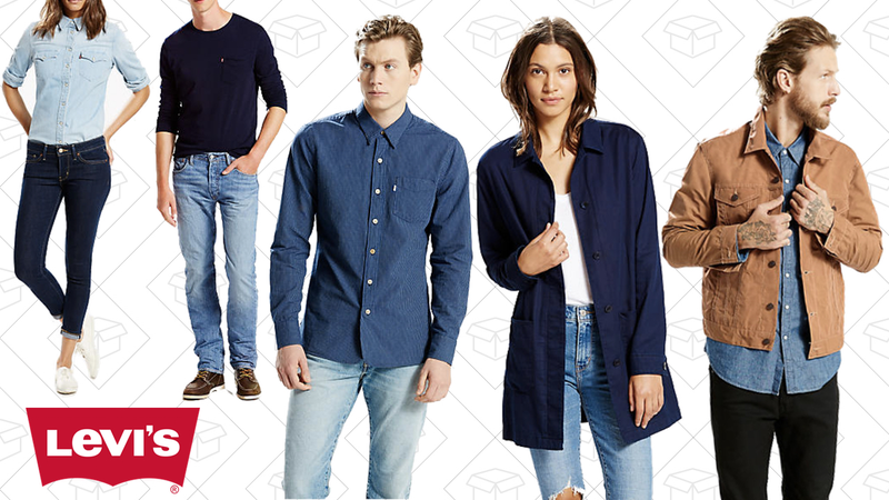 711 Selvedge Skinny Jeans, $25 | 501 Original Fit Lightweight Jeans, $23 | Selvedge Sunset One Pocket Shirt, $50 | Chore Coat, $60 | The Trucker Jacket, $45
